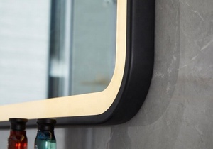 Hotel In Metallo Nero <span class=keywords><strong>Cornice</strong></span> di Tocco LED <span class=keywords><strong>Bagno</strong></span> <span class=keywords><strong>Specchio</strong></span> cosmetico con Luci - Product Image 6