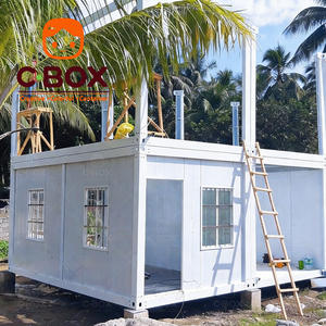 บ้านสำเร็จรูป Cbox ราคาประหยัด แบบโมดูลาร์ ถอดประกอบได้ วิลล่า 2 ชั้น สำนักงาน ที่อยู่อาศัย บ้านสไตล์ฟาร์มเฮาส์ พร้อมระเบียง บ้านคอนเทนเนอร์เคลื่อนที่ - Product Image 1