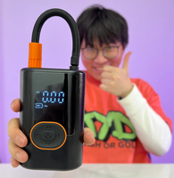 Mini Compresor de Aire Eléctrico Inalámbrico Portátil para Automóvil, Bomba Inalámbrica con Manómetro Digital y Monitor de Presión de Neumáticos