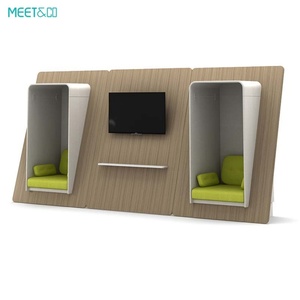 Conjunto de Sofás Modernos de Oficina con Respaldo Alto, Banco de Recepción Comercial con Función Reclinable, Cabinas de Reuniones, Cabinas Privadas, Áreas de Espera - Product Image 4