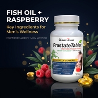 Comprimés de soutien de la prostate - Formule à l'huile de poisson et à la framboise pour la santé et la vitalité de la prostate masculine