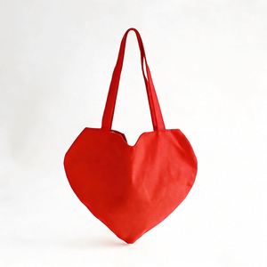 Bolsa de Lona Personalizada con Diseño de Corazón de Dibujos Animados, Ecológica, para Mujeres Amantes de los Extraterrestres, Tamaño Mediano, con Correa para el Hombro, Venta al Por Mayor - Product Image 1