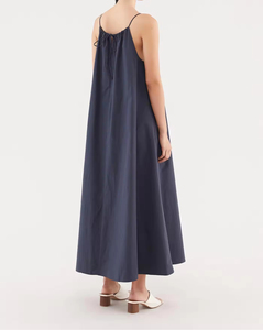 Robe longue d'été décontractée pour femme, 100 % lin, tissée naturelle, sans manches, couleur unie, en promotion - Product Image 6
