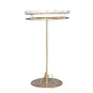 Negozio di <span class=keywords><strong>abbigliamento</strong></span> appendiabiti rotondo dorato, vestiti per bambini in metallo girevole da pavimento, espositore per biancheria intima. - Product Image 1