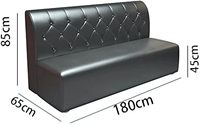 Banquette de restaurant en PU noir capitonnée, dossier haut, rembourrée, pour café, bar, restaurant