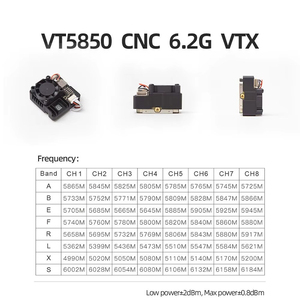 Skyzone VT5850 5W VTX de Doble Banda 4.9G/6.2G 49CH con Carcasa CNC, Ventilador, MMCX, <span class=keywords><strong>IRC</strong></span>, 9-36V, Transmisor de Video de Largo Alcance para Drones FPV de Ala Fija - Product Image 5