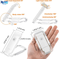 Lampe de lecture portable à clipser flexible à LED réglable en luminosité pour la protection des yeux, rechargeable par USB