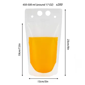 Rits Vloeibare Voedselverpakking Sap Drinkzakjes Drankzakken Met Stro