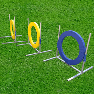 USMILEPET <span class=keywords><strong>Best</strong></span> Seller Pet çeviklik yaka köpek çeviklik Hoop atlama köpek eğitim ekipmanları köpekler için Pet lastik - Product Image 6