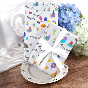 Factory Wholesale 80g Birthday Custom Luxury 70cm X 3m Metallic <b>Paper</b> <b>Roll</b> <b>Wrapping</b> <b>Paper</b> for Packaging - Product Image 5