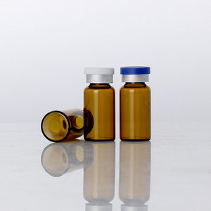 Flacon de poudre lyophilisée personnalisé, emballage pharmaceutique brun anti-lumière pour produits de santé avec bouchon - Product Image 1