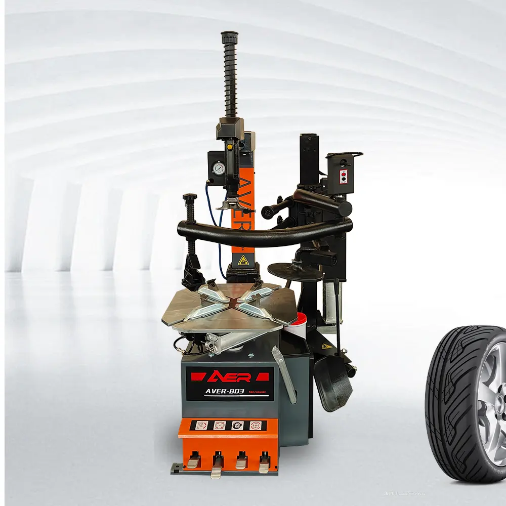 하이 퀄리티 그레이 틸트 백 완전 자동 10-24 "오토바이 타이어 체인저 및 트럭 타이어 체인저 기계 차량 도구