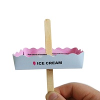 Plateaux en carton pliables en forme de bateau pour glaces, imprimés offset, avec logo personnalisé, conformes aux normes alimentaires