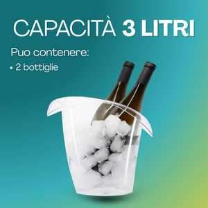 Transparent Plastic Champagne Bucket 27x24 Cm Unbreakable <b>Wine</b> Bottle Holder - Product Image 3