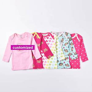 Lot de 5 t-shirts personnalisés multicolores confortables à manches longues pour garçons et filles, vêtements pour tout-petits, t-shirt en coton blanc pour bébé - Product Image 4