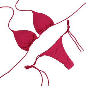 Conjuntos de Bikini de Dos Piezas de Algodón de Lujo Personalizados para Mujer, Secado Rápido, Ligeros, Traje de Baño Cheeky 2024 - Product Image 2