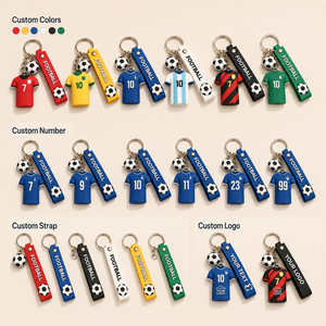 <span class=keywords><strong>Portachiavi</strong></span> in <span class=keywords><strong>gomma</strong></span> personalizzato con logo, <span class=keywords><strong>portachiavi</strong></span> 3D in PVC morbido a forma <span class=keywords><strong>di</strong></span> maglia da calcio, souvenir per tifosi <span class=keywords><strong>di</strong></span> eventi calcistici globali, regalo da collezione - Product Image 3