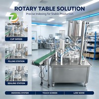 Machine de remplissage et de scellage automatique de gobelets en plastique pour boissons et jus de forme personnalisée