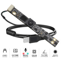 Module de caméra Webcam pour ordinateur portable HD avec mini microphone Module de caméra 1080P gratuit pour pilote USB