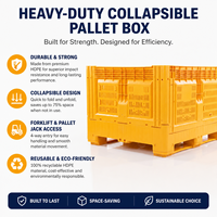 Conteneur pliable empilable robuste HUADING 1200*1000*760 mm pour la récolte, le stockage et le transport des fruits et légumes