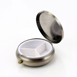 Boîte à pilules portable en acier inoxydable à 3 compartiments, personnalisée en usine, pour cadeau promotionnel - Product Image 6