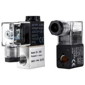 Vanne solénoïde pneumatique à 2 positions et 2 voies 2V025-08 AC220V Vanne de commande DC12V DC24V Normalement fermée Vanne pneumatique pour gaz OEM - Product Image 2