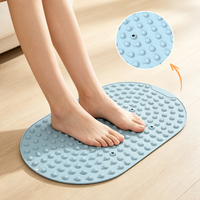 Tapis de massage des pieds en silicone souple, adapté au jogging sur place et aux soins quotidiens, tapis de massage des pieds en silicone lavable