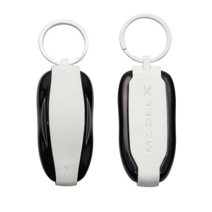 Funda de silicona para llave de coche original con llavero metálico para <span class=keywords><strong>Tesla</strong></span> Model 3 X S Y, accesorios, soporte para llave para <span class=keywords><strong>Tesla</strong></span> Model 3 - Product Image 3