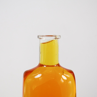 500ml Plat Large Bouche Super Flint Vide Transparent Vodka Tequila Whisky Rhum Gin Bouteilles En Verre En Gros