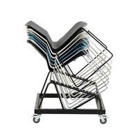 Chaise d'école empilable moderne avec structure en acier et coque en plastique pour la maison, le bureau, l'appartement, l'hôpital