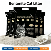 Pasir Kucing Bentonit Partikel Kecil 0.8-2mm 99.9% Bebas Debu Cepat Menggumpal Rendah Tumpahan untuk Rumah Tangga dengan Banyak Kucing Pabrik OEM