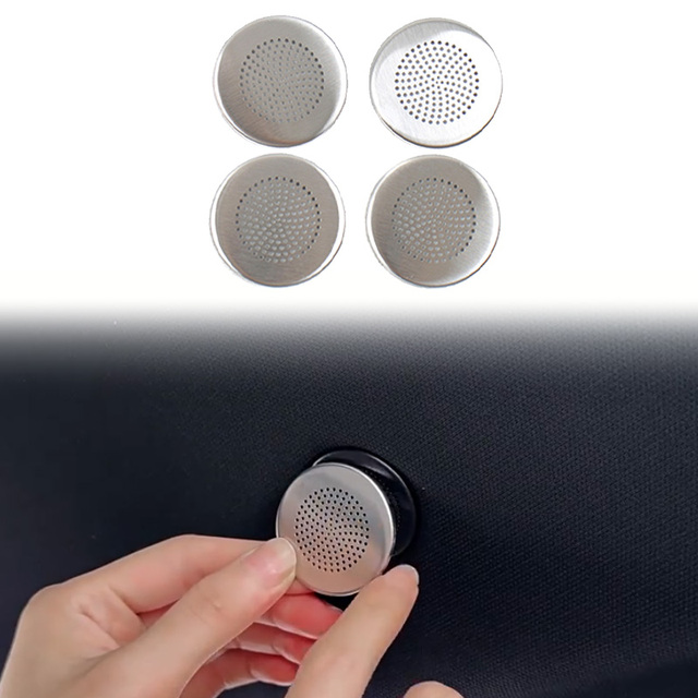 Scratch Resistant Small Round Stainless Steel Dust Cover for Car Roof Speaker Car Interior Accessories for BYD Fangchengbao Ti7