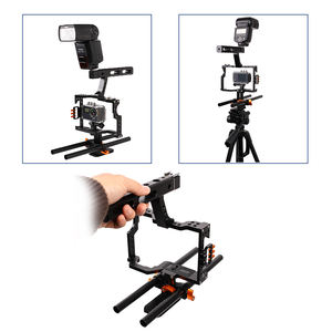 Haute qualité Top Handheld Grip Rail Rod en alliage d'aluminium vidéo <span class=keywords><strong>Cage</strong></span> de caméra portable pour GH4 A7 A7S A7RII <span class=keywords><strong>A7SII</strong></span> - Product Image 4