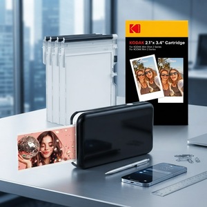 <span class=keywords><strong>Impresora</strong></span> Fotográfica Portátil <span class=keywords><strong>KODAK</strong></span> Mini 2 Retro 2x3 con Tecnología 4PASS, 38 Hojas, Negra - Product Image 3