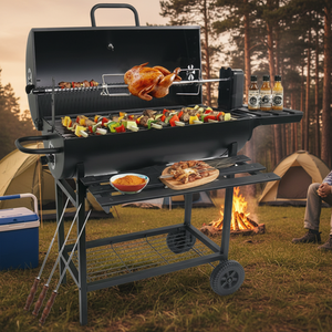 Four <span class=keywords><strong>à</strong></span> rôtir de camping en plein air, four <span class=keywords><strong>à</strong></span> rôtir et <span class=keywords><strong>à</strong></span> griller, four <span class=keywords><strong>à</strong></span> barbecue au charbon de bois de style américain, grand barbecue automatique pour la maison - Product Image 1