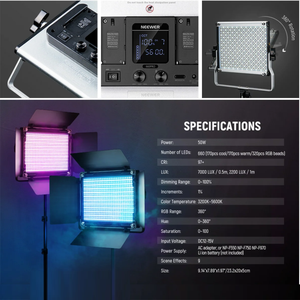 Panneau lumineux <span class=keywords><strong>LED</strong></span> RVB <span class=keywords><strong>Neewer</strong></span> 660 ii Pro amélioré, lampe vidéo <span class=keywords><strong>LED</strong></span>, lumière colorée, lampe de remplissage pour studio photo, diffusion en direct - Product Image 2