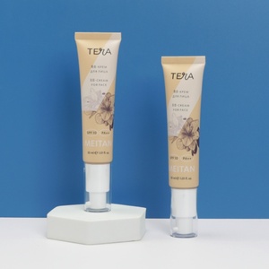 Luxury Customized Hand Cream Lotion Cosmetic <b>Tube</b> Round <b>Plastic</b> Squeeze Packaging Pump - Product Image 6