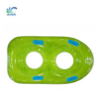 Bouée gonflable durable et personnalisée, design fusée, en matériau solide, couleur unie transparente, pour rivière paresseuse, parcs aquatiques et piscines