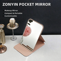 Mini miroir de maquillage pliable Portable petit Pocke minimaliste bureau personnalisé personnalisé cosmétique vanité beauté miroir outils