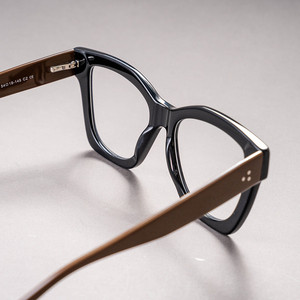 이탈리아 디자이너 수제 Mazzucchelli 아세테이트 안경 프레임 여성과 남성을위한 정사각형 및 원형 돋보기 안경 - Product Image 6