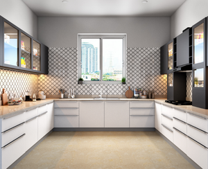 Gabinetes de Cocina de Diseño Shaker en Roble Blanco Personalizados, Acabado Lacado Moderno de Alta Calidad, Desmontables, Modulares, con Cajones Deslizantes y Protector Contra Salpicaduras - Product Image 5