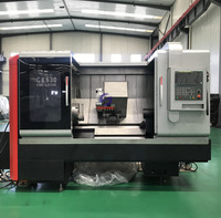 Tour CNC automatique à grande vitesse TCK550 à banc incliné, tourelle hydraulique, broche simple, usinage horizontal robuste, moteur FANUC haute performance
