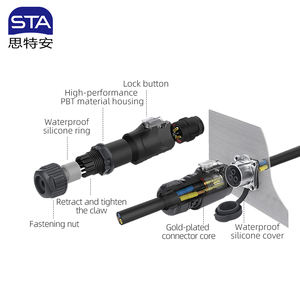 موصل دائري صناعي للطيران مقاوم للماء IP67 بـ 2 3 4 5 7 8 9 سنون، مقبس وقابس للطاقة والإشارة مع شاشة LED ذكر وأنثى طراز LP16 - Product Image 5