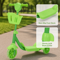 Nouveau modèle de trottinette à trois roues réglable pour enfants, légère, en plastique, avec lumières LED et musique, pour enfants de 3 à 12 ans