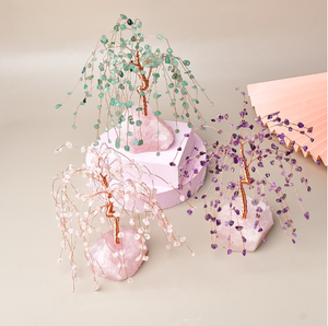 Base de cristal en polvo Natural, árbol de la riqueza, decoración del hogar - Product Image 6