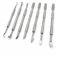 Pousse-cuticules double face en acier inoxydable, outil de manucure pour l'élimination des cuticules, durable et réutilisable, style sabot de cheval russe, le plus vendu