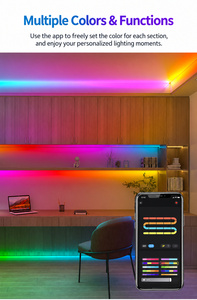 WiFi RGBIC LED Dimm-Controller DC12-48V SPI Adressierbar 2048 Pixel, Unterstützt Smarte Lautsprecher, Geeignet für RGB LED-Streifen - Product Image 2