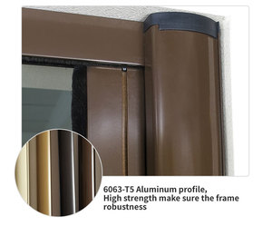 Tamaño personalizado Perfil de aluminio Anti Mosquito Bug Puerta de pantalla corredera retráctil Insect Fly Screen Door - Product Image 2