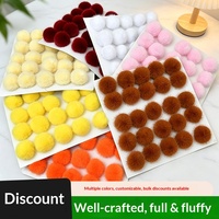 Pompon en fourrure artificielle coloré de 6 cm, fait main, pour accessoires de cheveux, accessoires vestimentaires, décoration de vitrine