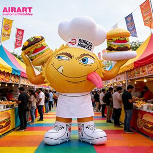 Sculpture de <span class=keywords><strong>burger</strong></span> gonflable personnalisée avec logo pour événements et expositions - Product Image 2